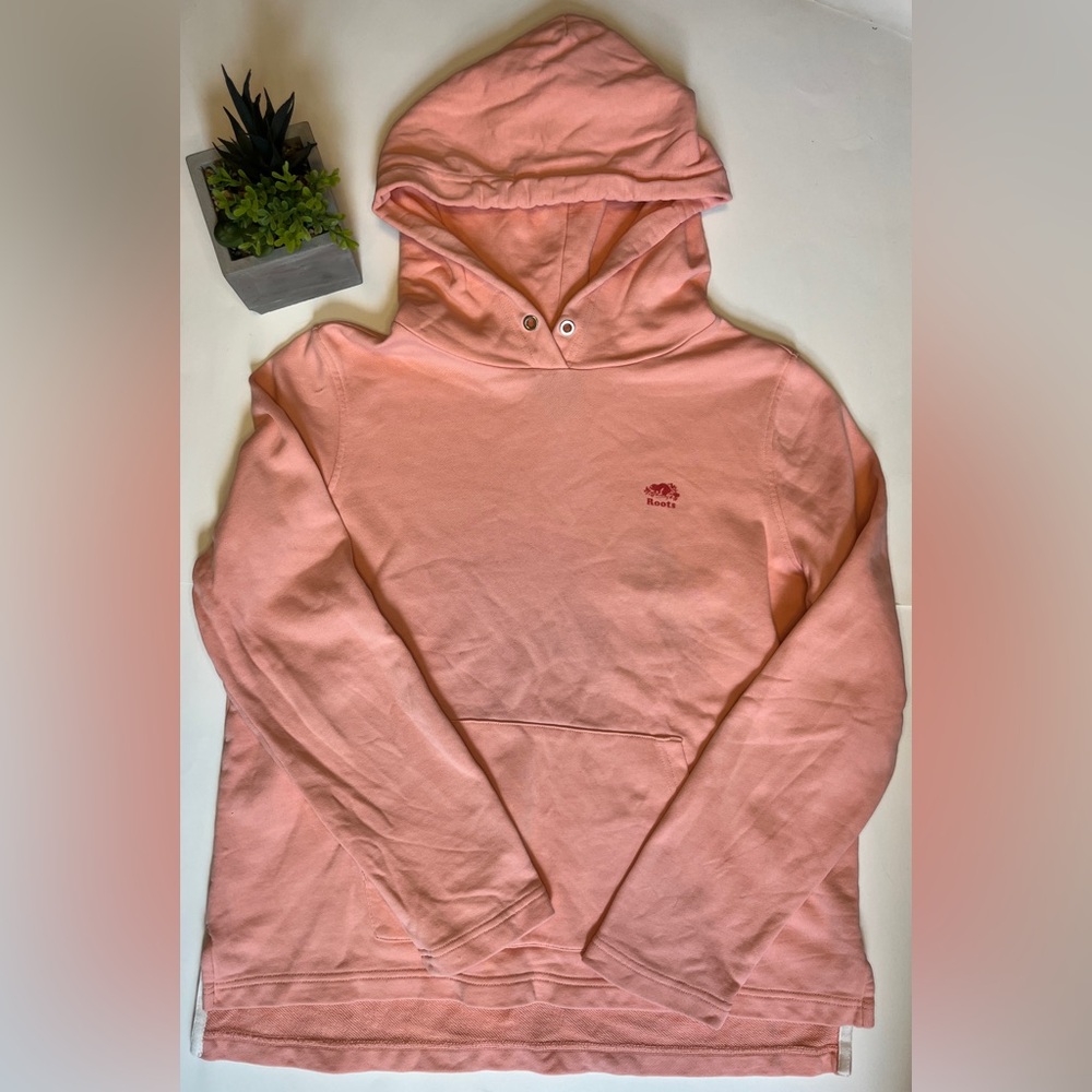 Roots Peach Terrycloth Hoodie - Small